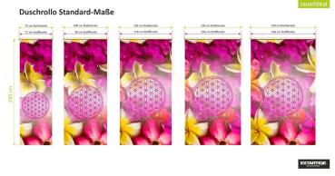 Extartiqe Duschrollo - Blume des Lebens pink dream